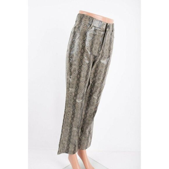 Zara Snake Print Boot Cut Pants - Brown and Black - Picture 5 of 11